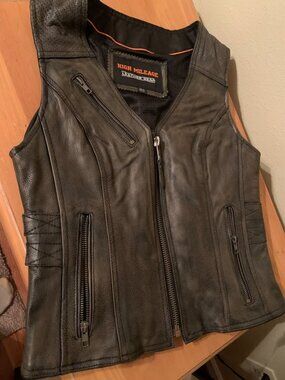 High Mileage Leather Gear Brown Vest